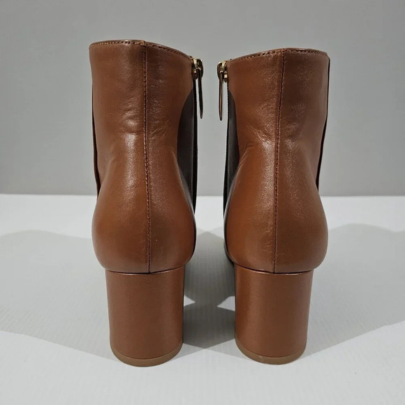 NEW L'Agence Jeanne II Ankle Bootie EU Size 39  Brown Leather Pointed Toe Heeled - Picture 7 of 15